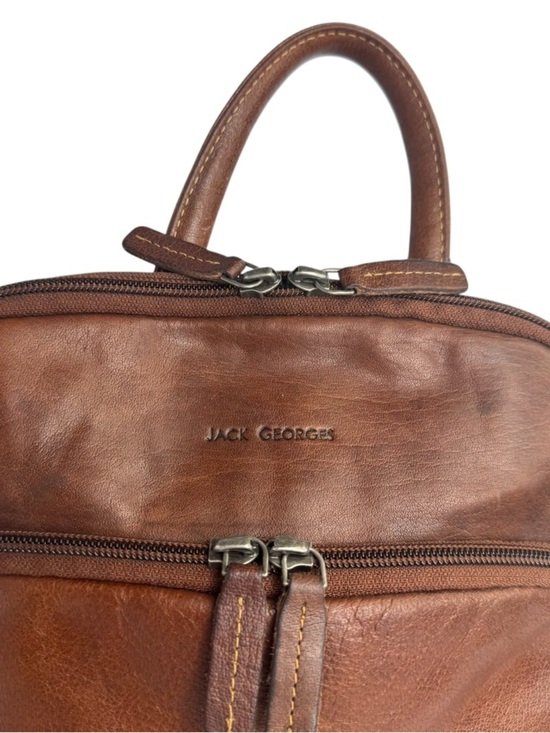 Jack Georges Voyager Buffalo Leather Backpack Cognac Brown main image 5